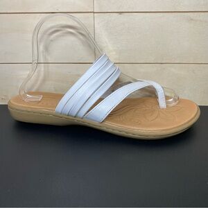BOC Alisha Sandals White Women's Size 9 Shoes M Faux Leather